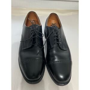 Allen Edmonds Shoes Sz 10D Benton Oxford Black Comfort Orthotic Leather Dres